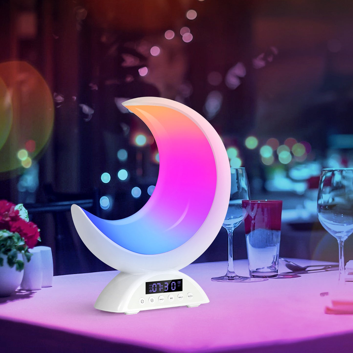 RGB Color-Changing Lamp with Bluetooth Speaker