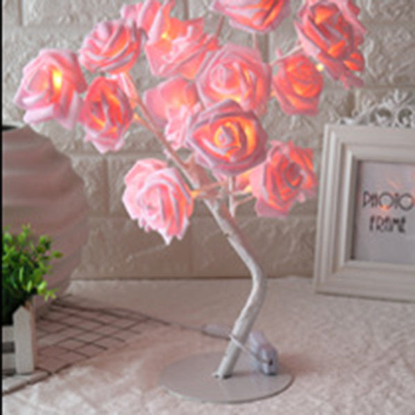 LED Rose Tree Light - Small Decorative Table Lamp