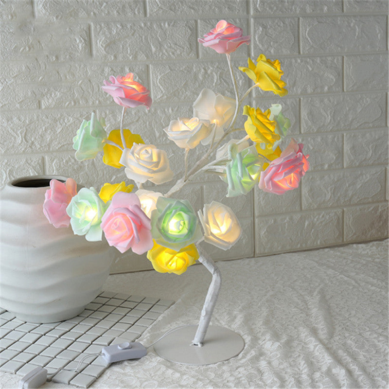 LED Rose Tree Light - Small Decorative Table Lamp