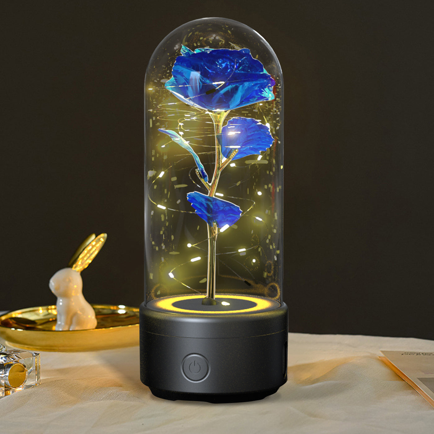 Creative 2-in-1 Rose LED Light & Bluetooth Speaker