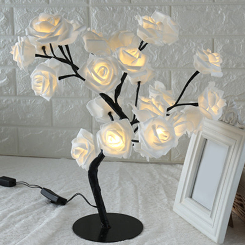 LED Rose Tree Light - Small Decorative Table Lamp