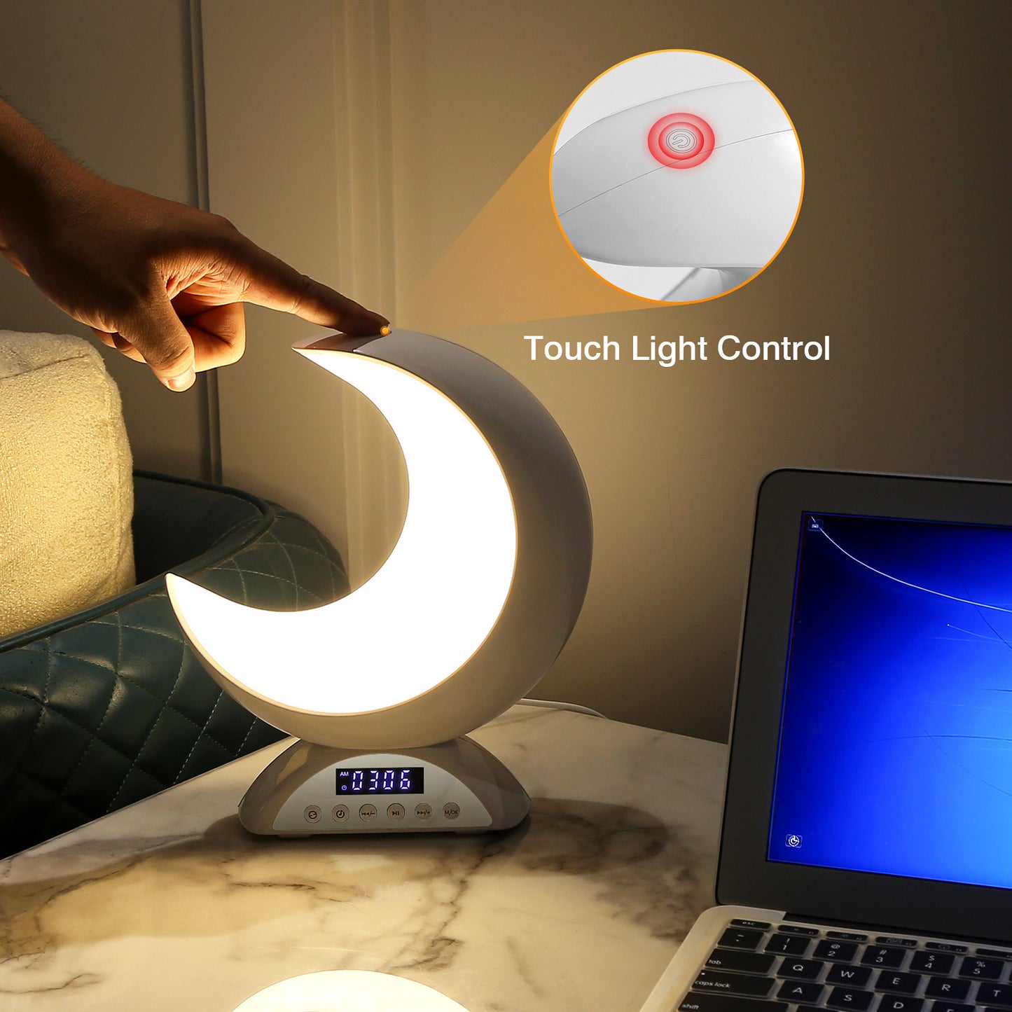 RGB Color-Changing Lamp with Bluetooth Speaker