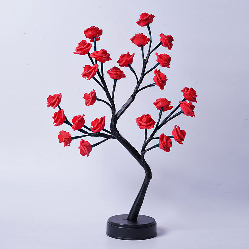 Rose Flower Tree Table Lamp