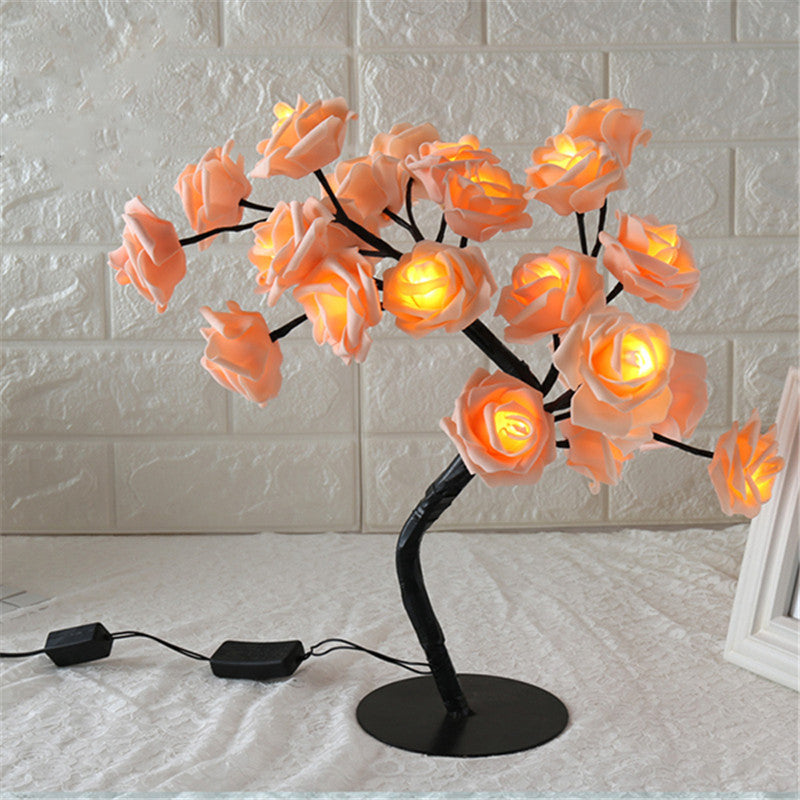 LED Rose Tree Light - Small Decorative Table Lamp