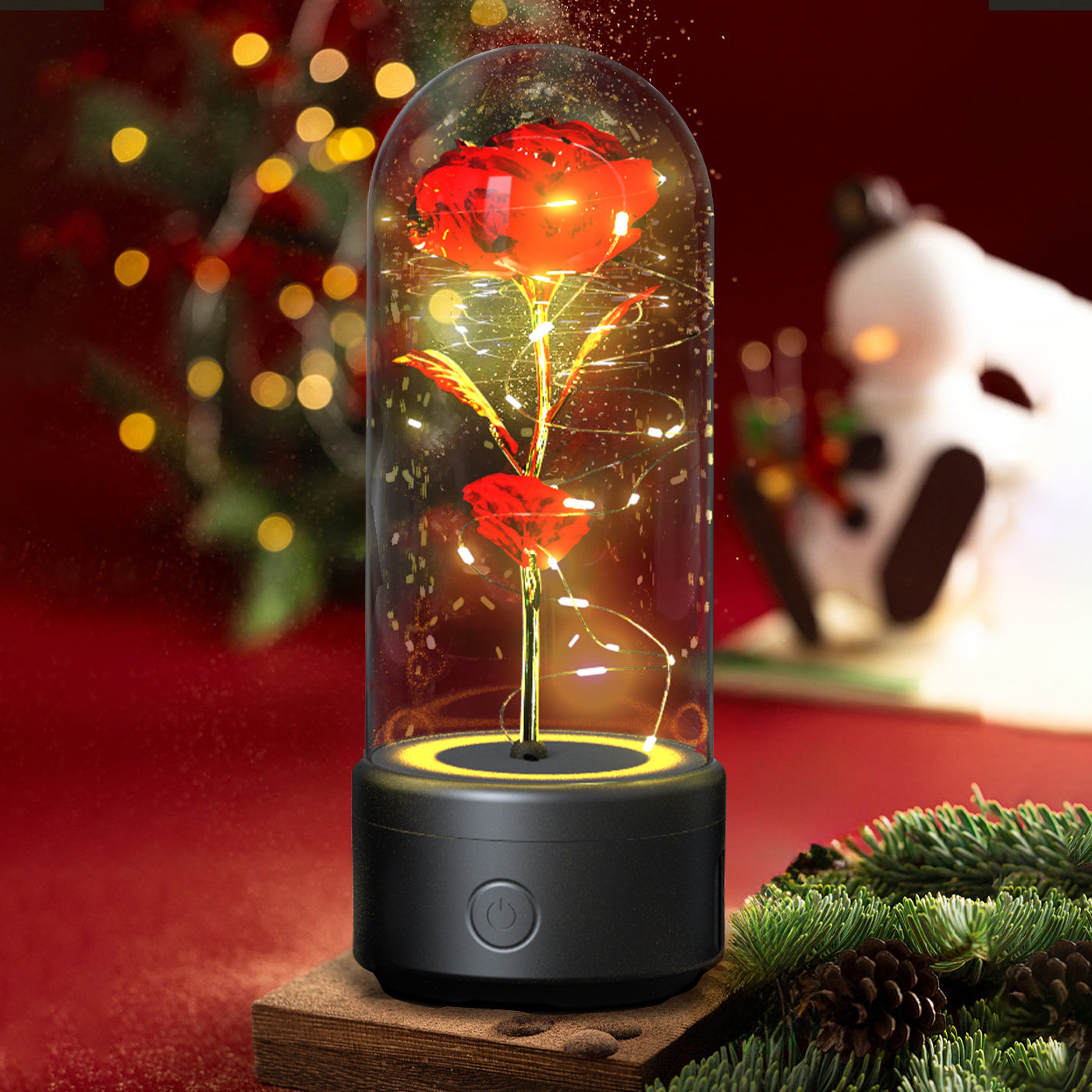 Creative 2-in-1 Rose LED Light & Bluetooth Speaker