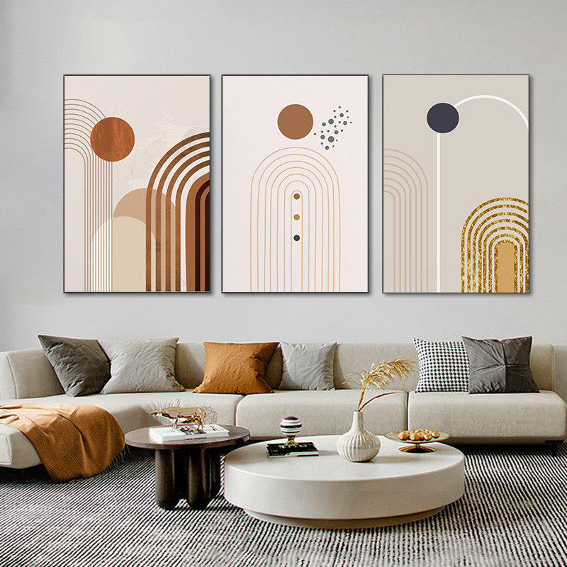 Modern Abstract Curved Canvas Wall Art Poster