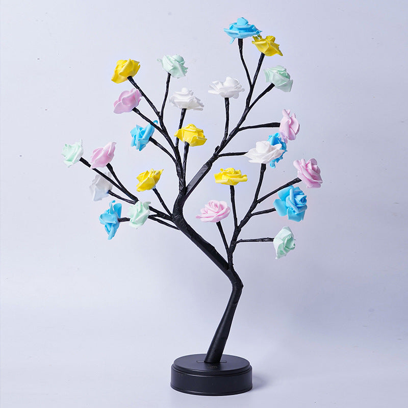 Rose Flower Tree Table Lamp