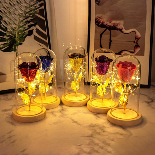 Eternal Rose LED Glass Light