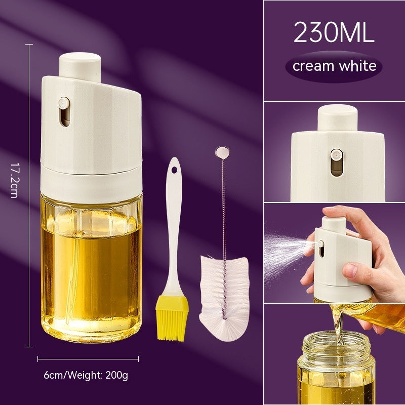 Glass Oil Bottle & Press Dispenser