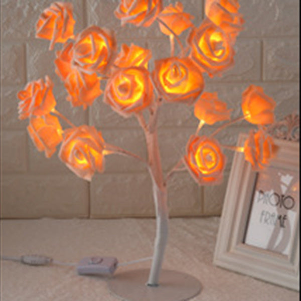 LED Rose Tree Light - Small Decorative Table Lamp