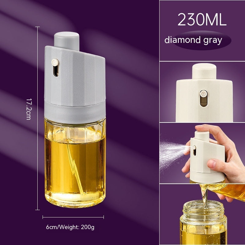 Glass Oil Bottle & Press Dispenser