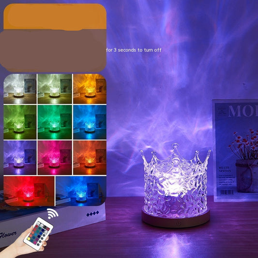 LED Water Ripple Night Light