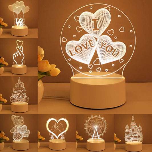 3D Acrylic USB LED Night Lamp