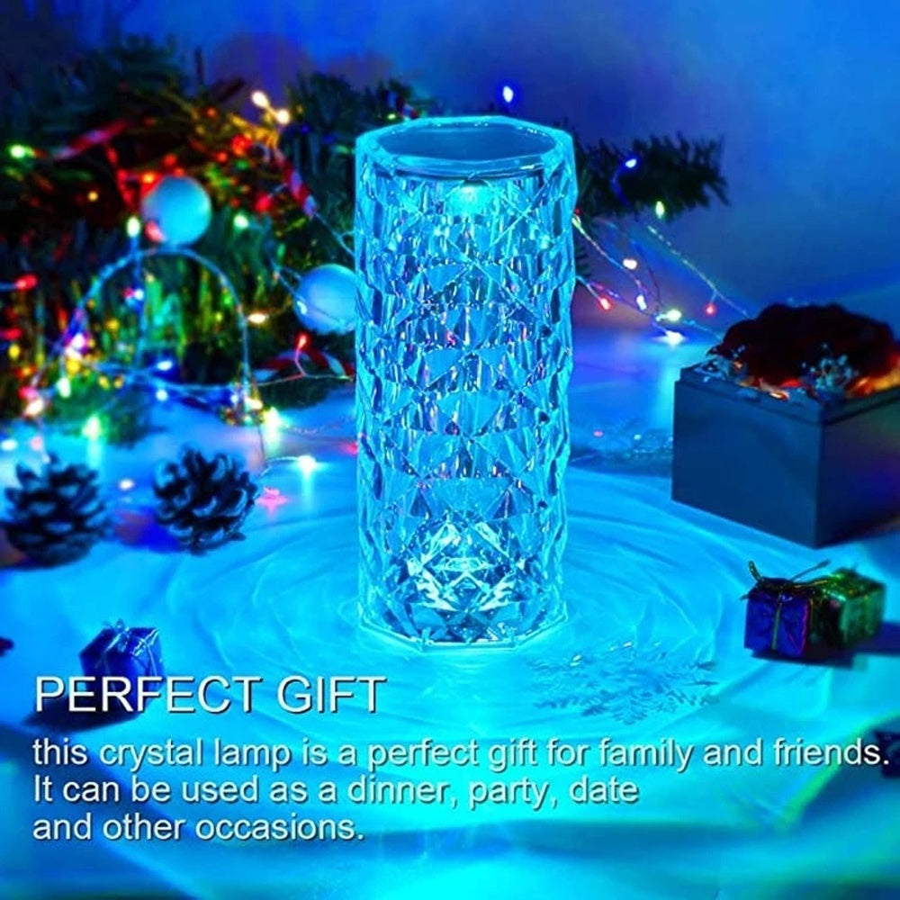 16 Colors LED Crystal Rose Lamp