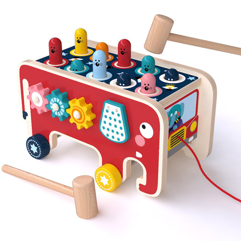 Montessori Wooden Pounding Bench