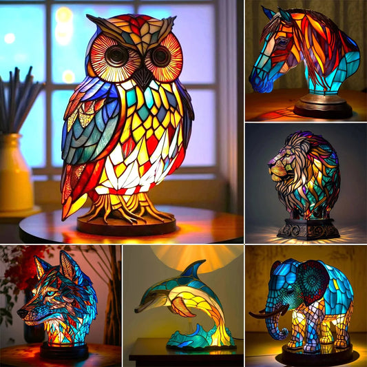 3D gekleurde dieren bureaulamp