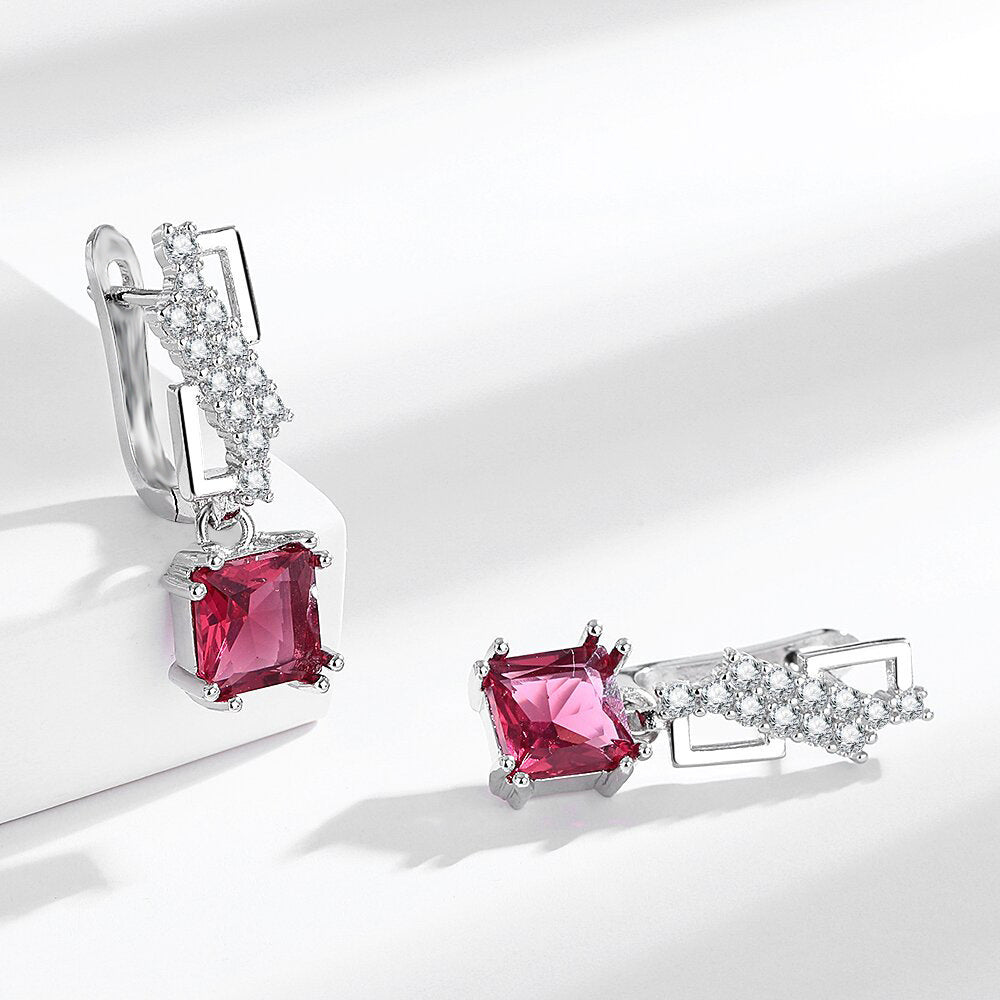 Luxury Square Zircon Earrings