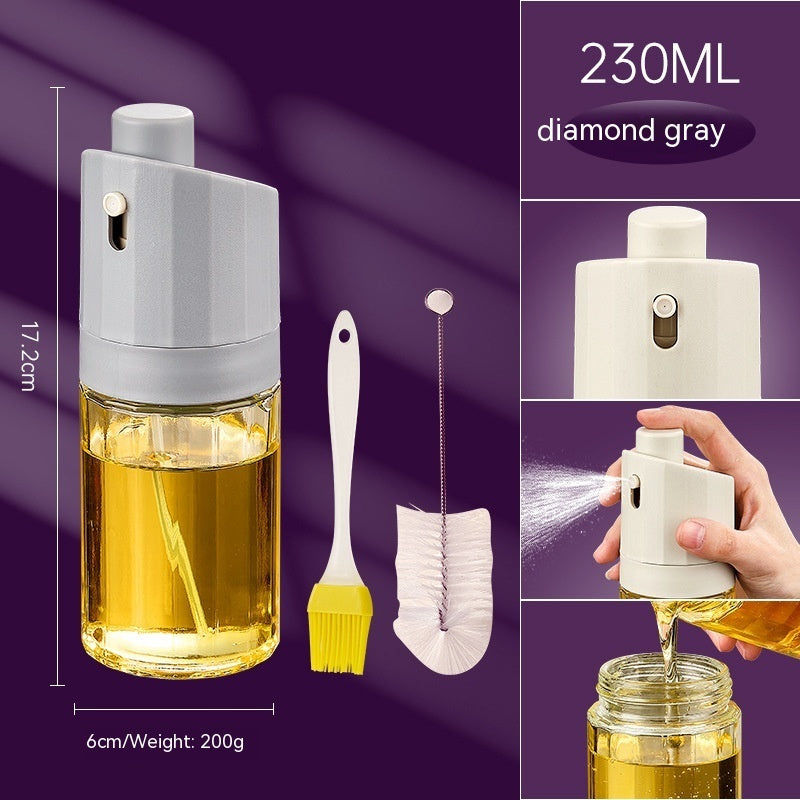 Glass Oil Bottle & Press Dispenser