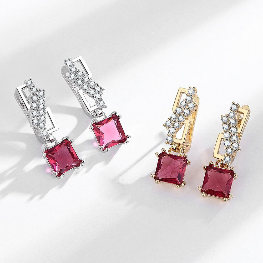 Luxury Square Zircon Earrings