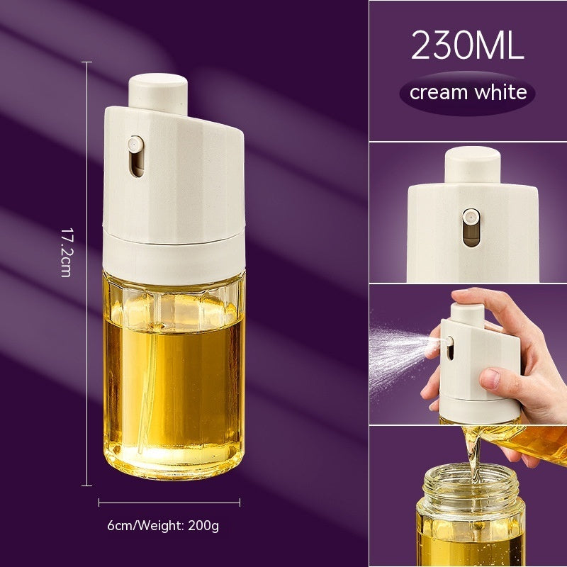 Glass Oil Bottle & Press Dispenser